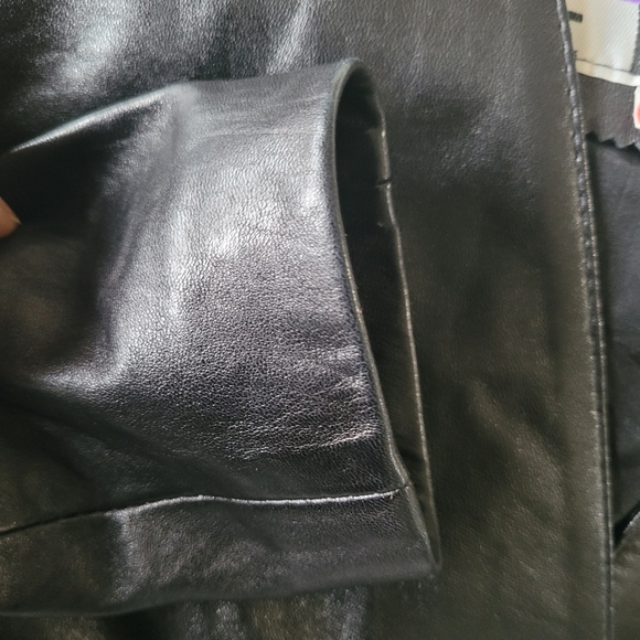 Pierrot Le Loup Paris Vintage Leather Jacket Designer Y2K Front Wrap Rouge sz M - Picture 9 of 16